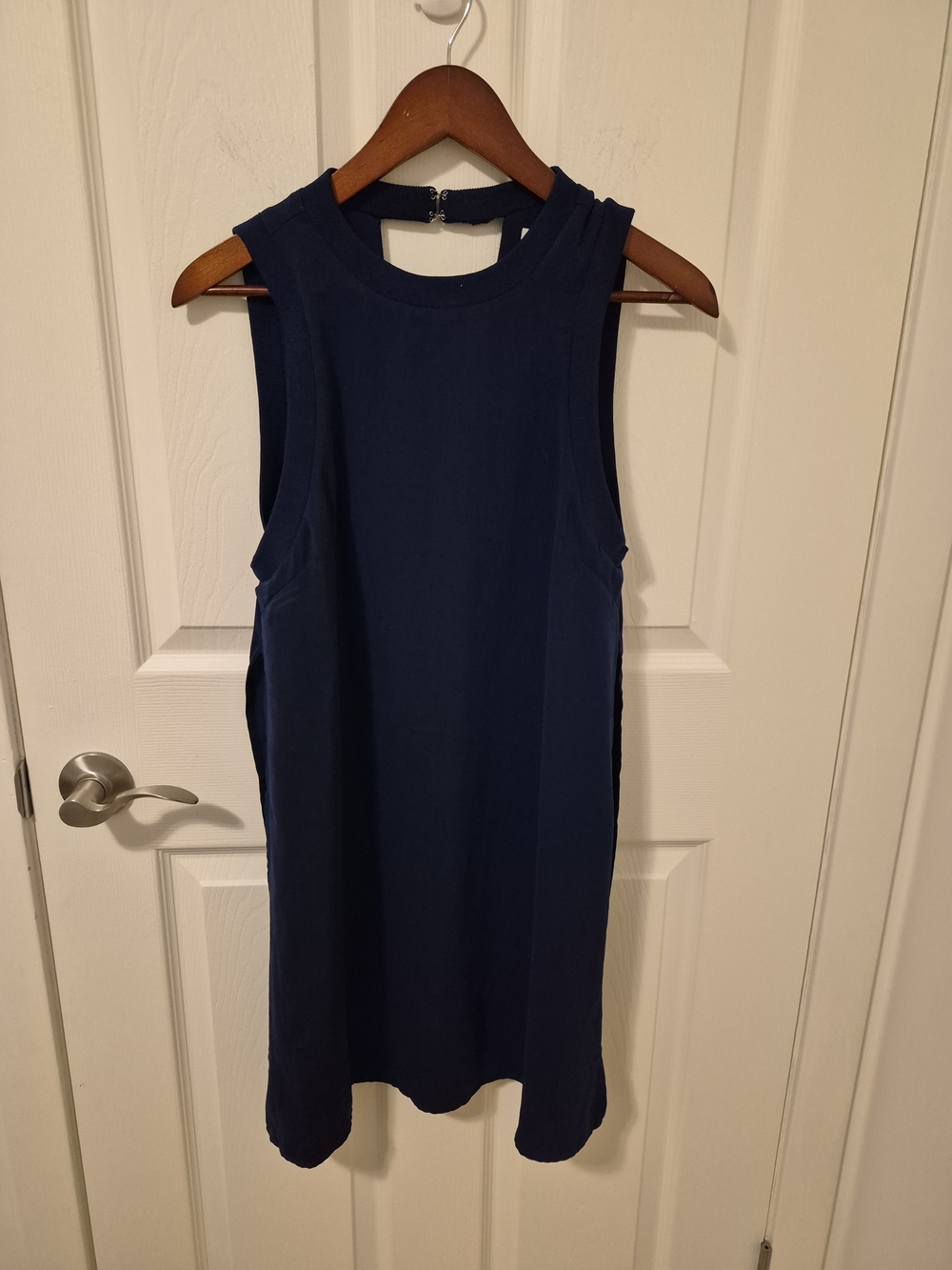 Naked Zebra Navy Blue Sleeveless Midi Dress